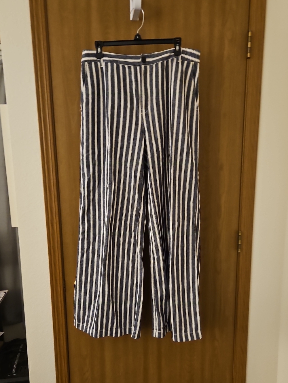Madewell Navy and White Striped Pants